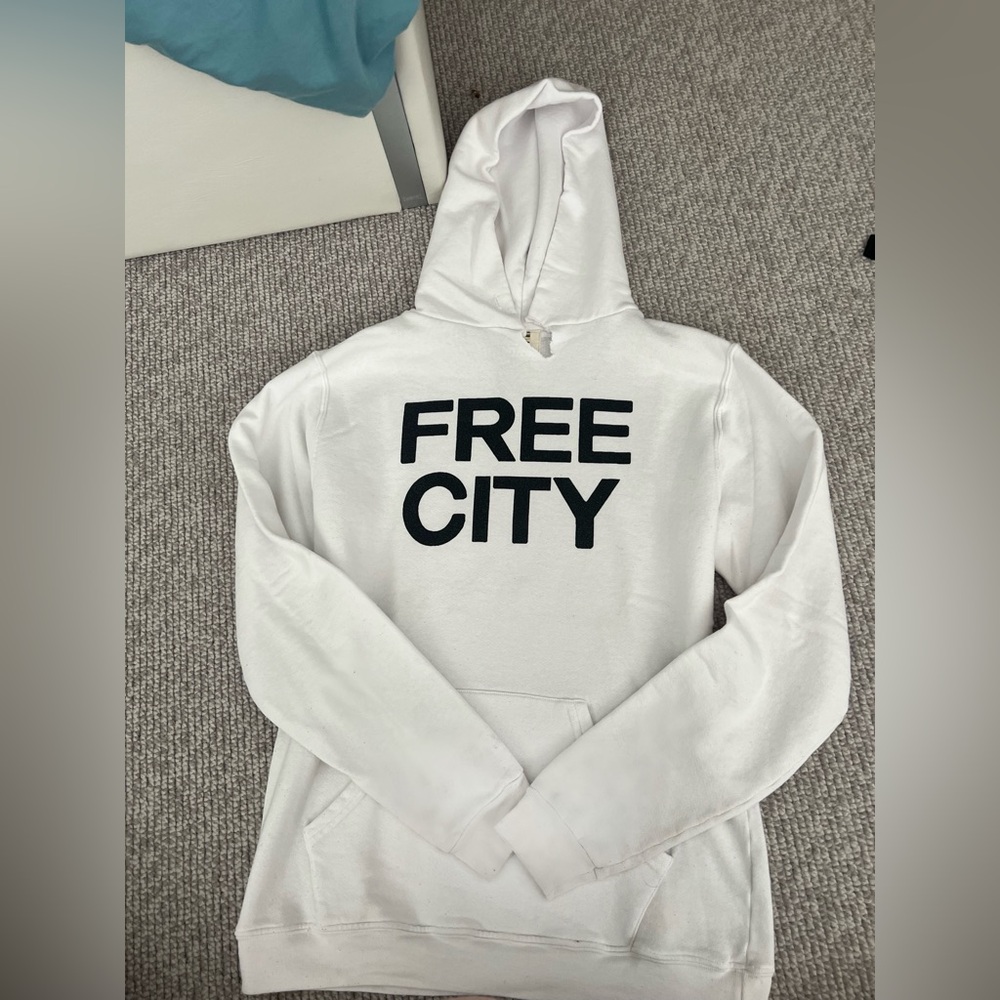 FREE CITY white hoodie